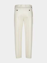Tom Ford Ivory Brushed Cotton Drill Chino