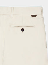 Tom Ford Ivory Brushed Cotton Drill Chino