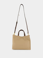 Marni Moon Stone and Burgundy Leather Tote Bag