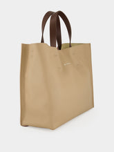 Marni Moon Stone and Burgundy Leather Tote Bag