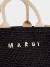 Marni Black Raffia-Effect Small Tote