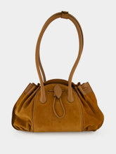 Marni Mocca Brown Tulipea Suede Shoulder Bag