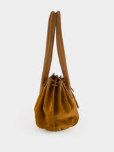Marni Mocca Brown Tulipea Suede Shoulder Bag