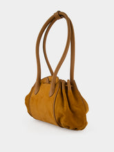 Marni Mocca Brown Tulipea Suede Shoulder Bag