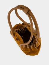 Marni Mocca Brown Tulipea Suede Shoulder Bag