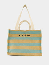 Marni Large Basket Striped Tote Bag