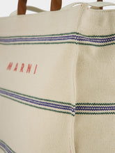 Marni Embroidered Logo Canvas Tote