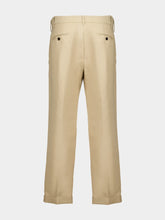 Tom Ford Beige Cotton Satin Semi-Sartorial Trousers