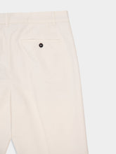 Tom Ford White Poplin Double-Pleat Fluid Cotton and Silk Chinos