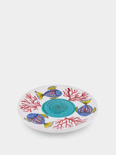 Les Ottomans Handpainted Sicily Turquoise Dessert Plate