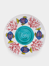 Les Ottomans Handpainted Sicily Turquoise Dinner Plate