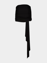Cult Gaia Black Freesia Draped Mini Skirt