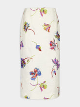 La DoubleJ Infiorata Floral Cotton Midi Skirt