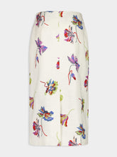 La DoubleJ Infiorata Floral Cotton Midi Skirt