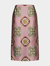 La DoubleJ Nucleus Jacquard Midi Pencil Skirt