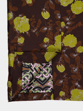 La DoubleJ Devon Brown Floral Silk Jacquard Pencil Skirt