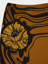 La DoubleJ Brown Floral Pencil Skirt Placée