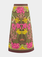 La DoubleJ Baia Floral-Print Midi Skirt