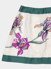 La DoubleJ Iris Placée Ivory Silk Twill Mini Foulard Skirt