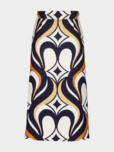 La DoubleJ Jive Macro Print Cotton Midi Skirt