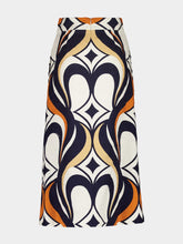 La DoubleJ Jive Macro Print Cotton Midi Skirt