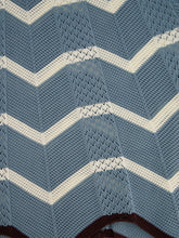 La DoubleJ Blue and Ivory Chevron Knit Skirt Boho