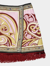 La DoubleJ Kells Placée Pink Silk Fringe Mini Skirt