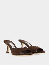 Jimmy Choo Chocolate Brown Suede Skye Sandals