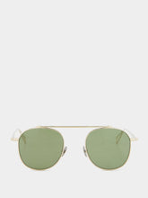Ahlem Grey Gold and Khaki Light Belleville Round Sunglasses