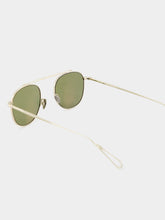 Ahlem Grey Gold and Khaki Light Belleville Round Sunglasses