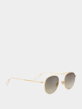 Ahlem Peony Gold and Rain Gradient Belleville Round Sunglasses