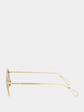 Ahlem Peony Gold and Rain Gradient Belleville Round Sunglasses