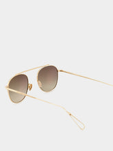 Ahlem Peony Gold and Rain Gradient Belleville Round Sunglasses