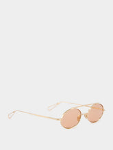 Ahlem Peony Gold Turbigo Oval Sunglasses