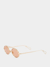 Ahlem Peony Gold Turbigo Oval Sunglasses