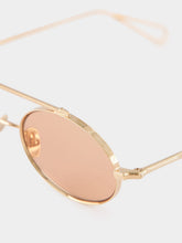 Ahlem Peony Gold Turbigo Oval Sunglasses