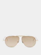 Ahlem Grey Gold Brown Gradient Laplace Sunglasses