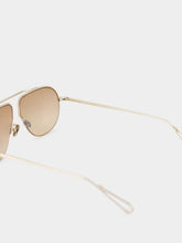 Ahlem Grey Gold Brown Gradient Laplace Sunglasses