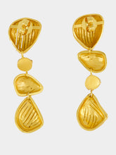 FENOMENA Gold Long Emerald Shell Drop Earrings