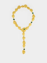 FENOMENA Gold Shells and Emerald Necklace