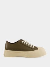 Marni Deep Sage Pablo Low-Top Leather Sneakers
