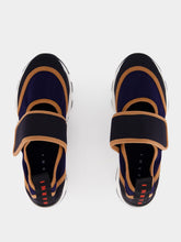 Marni Deep Blue and Black Mary Jane Running Sneaker