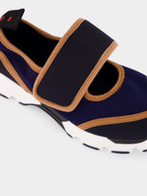 Marni Deep Blue and Black Mary Jane Running Sneaker
