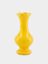 Casa Lopez Yellow Ceramic Soliflore Vase