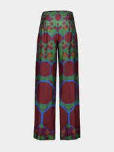 Paula Sonia Octa Print Printed Silk Twill Pants