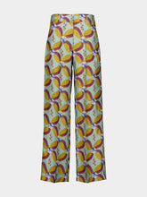 Paula Sonia Aquageo Printed Silk Twill Pants
