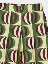 Paula Sonia Modernchess Printed Silk Twill Pants