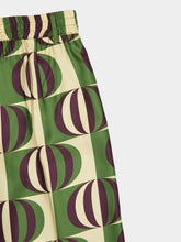 Paula Sonia Modernchess Printed Silk Twill Pants