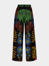 Sonia Visual Garden Print Printed Silk Twill Pants