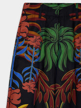 Paula Sonia Visual Garden Print Printed Silk Twill Pants